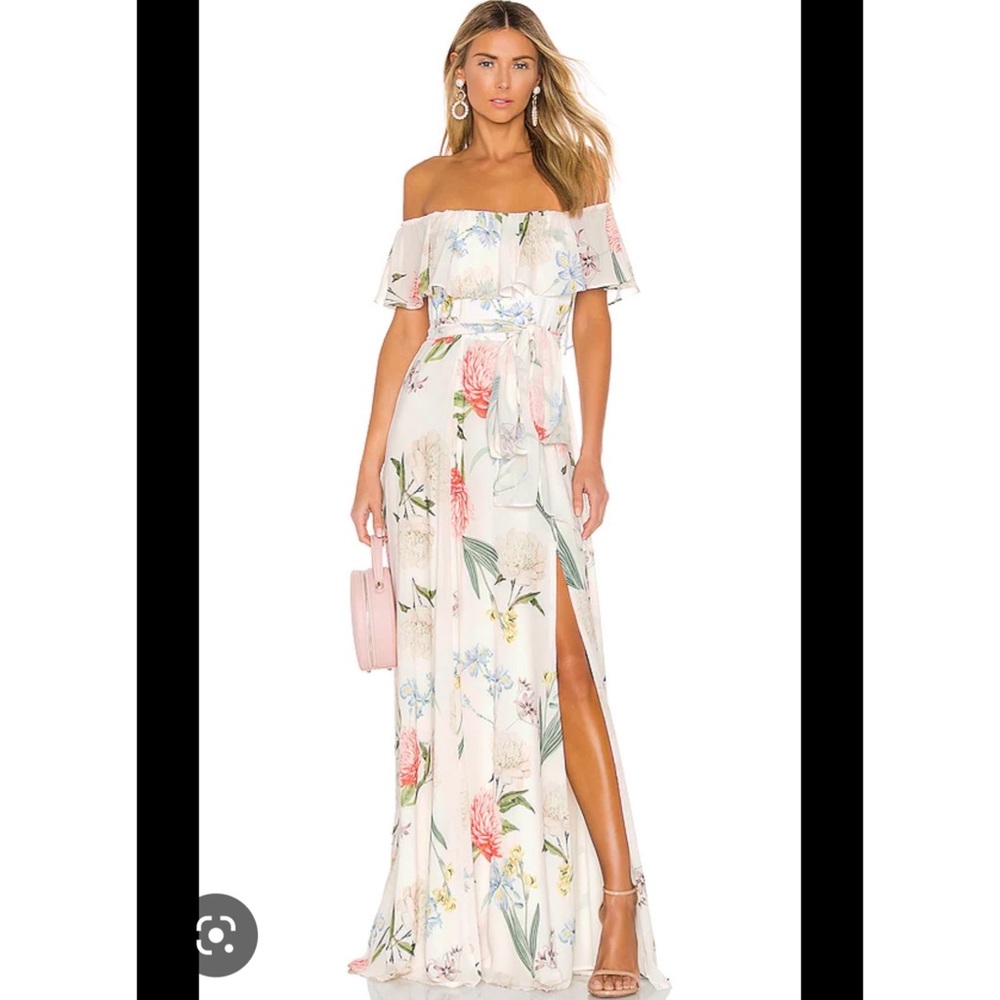NWT Yumi Kim Carmen maxi dress size 0 white pink floral